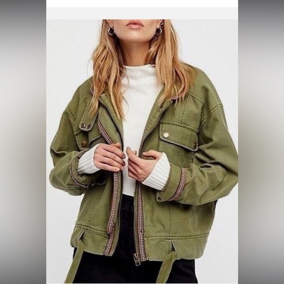 Free People Jackets & Blazers - Free People Women’s Flight Line Bomber Jacket Western Tribal Size Large